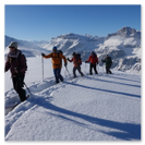 Skitourenausbildung Anwendungsskitour während der Skitourenausbildung