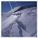 Lawinenkurs Abgang eines Schneebrettes