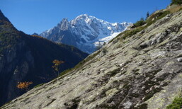 Der Montblanc vom Aostatal aus gesehen.