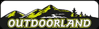 Das grün-schwarze Logo vom Outdoorfachgeschäft Outdoorland.